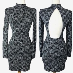 H&M Dividend| Silver and Black Shimmer Dress